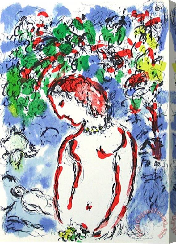 Marc Chagall Dlm Jour De Printemps Stretched Canvas Painting / Canvas Art