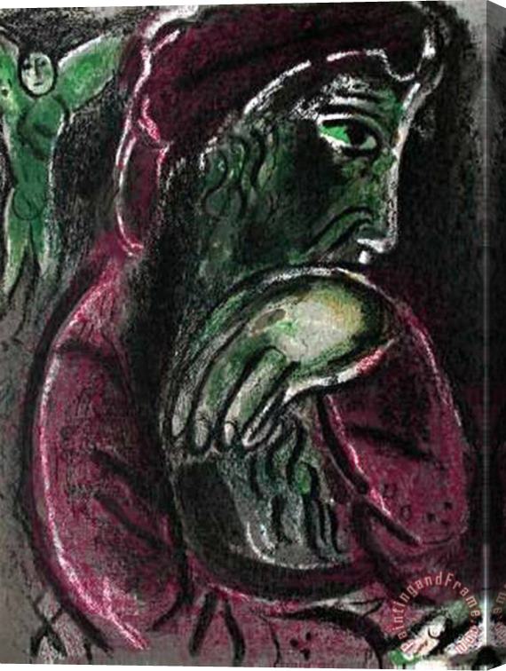 Marc Chagall La Bible Job Desespere Stretched Canvas Painting / Canvas Art