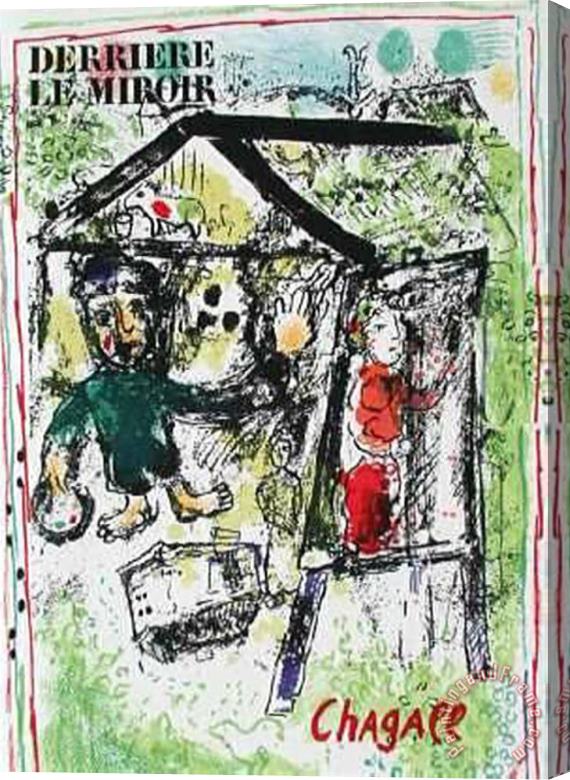 Marc Chagall Le Peintre Devant Le Village Stretched Canvas Painting / Canvas Art