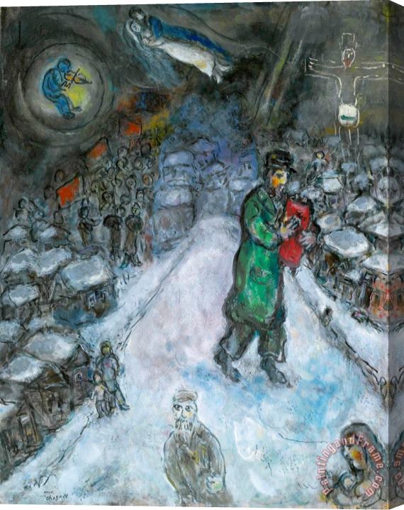 Marc Chagall Le Soir Stretched Canvas Painting / Canvas Art
