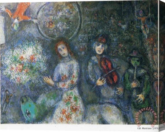 Marc Chagall Musicians 1979 Stretched Canvas Painting / Canvas Art