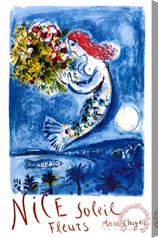 Marc Chagall Nice Sun Flowers Stretched Canvas Print / Canvas Art