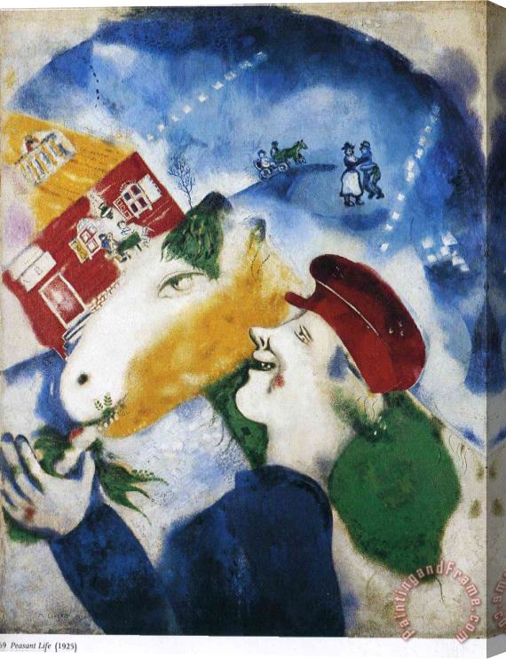 Marc Chagall Peasant Life 1925 Stretched Canvas Painting / Canvas Art