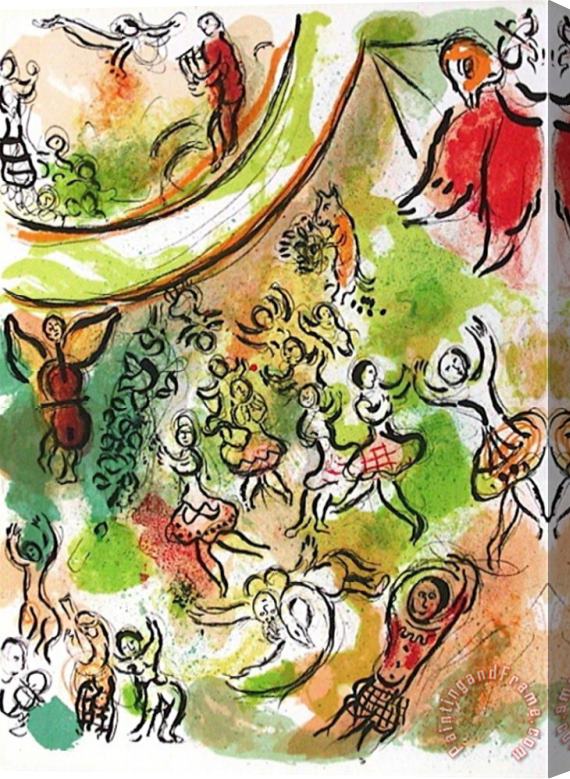 Marc Chagall Plafond De L Opera Frontispice Stretched Canvas Print / Canvas Art