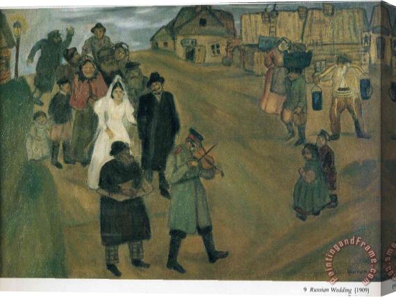 Marc Chagall Russian Wedding 1909 Stretched Canvas Painting / Canvas Art