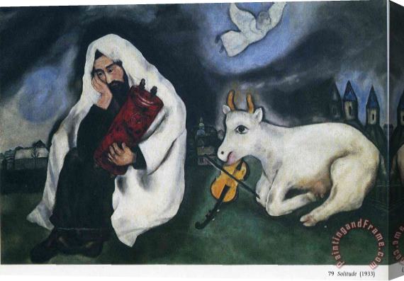 Marc Chagall Solitude 1933 Stretched Canvas Painting / Canvas Art