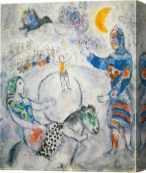 At The Circus Canvas Prints - The Big Grey Circus by Marc Chagall