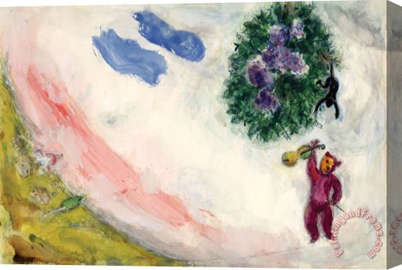 Marc Chagall The Carnival. Study for Backdrop for Scene II of The Ballet Aleko. (1942) Stretched Canvas Print / Canvas Art