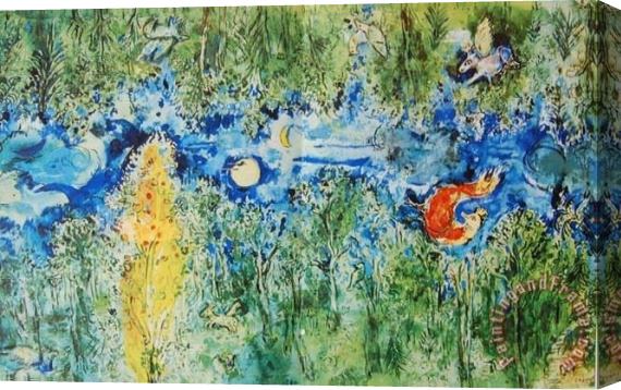 Marc Chagall The Enchanted Forest Stretched Canvas Painting / Canvas Art
