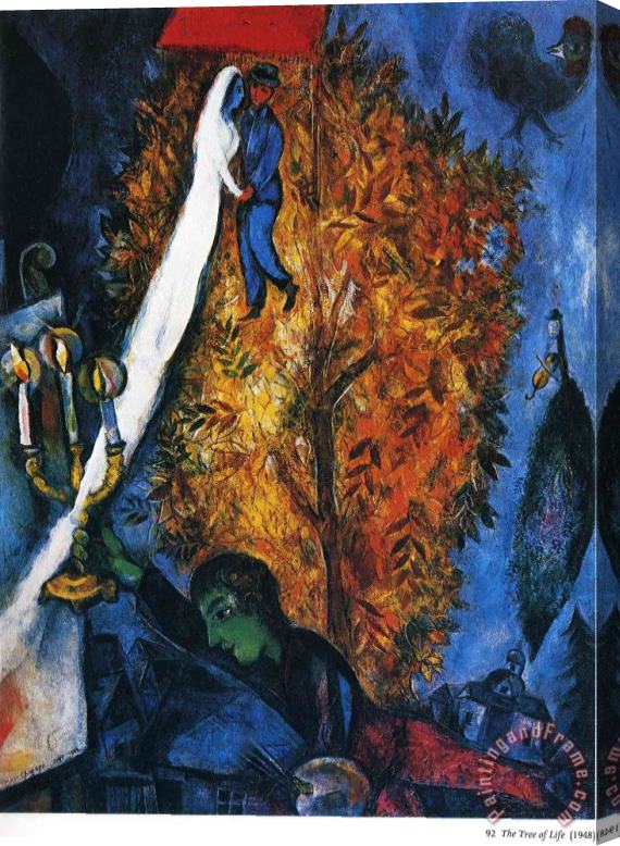 Marc Chagall The Tree of Life 1948 Stretched Canvas Painting / Canvas Art