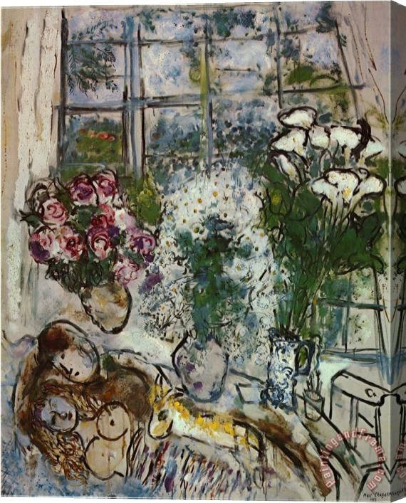 Marc Chagall The White Window Stretched Canvas Painting / Canvas Art