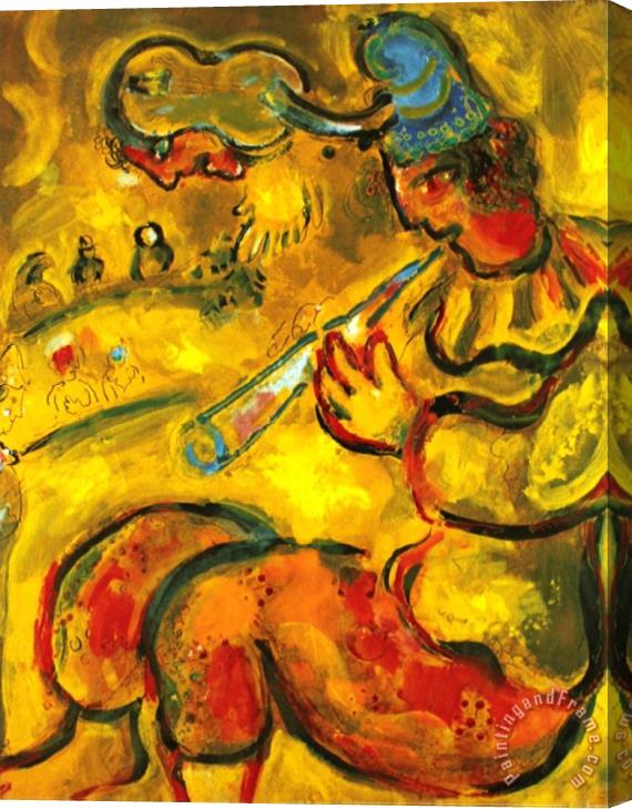 Marc Chagall The Yellow Clown Stretched Canvas Print / Canvas Art