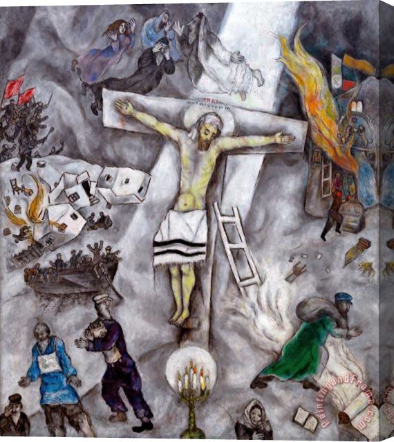Marc Chagall White Crucifixion 1938 Stretched Canvas Print / Canvas Art