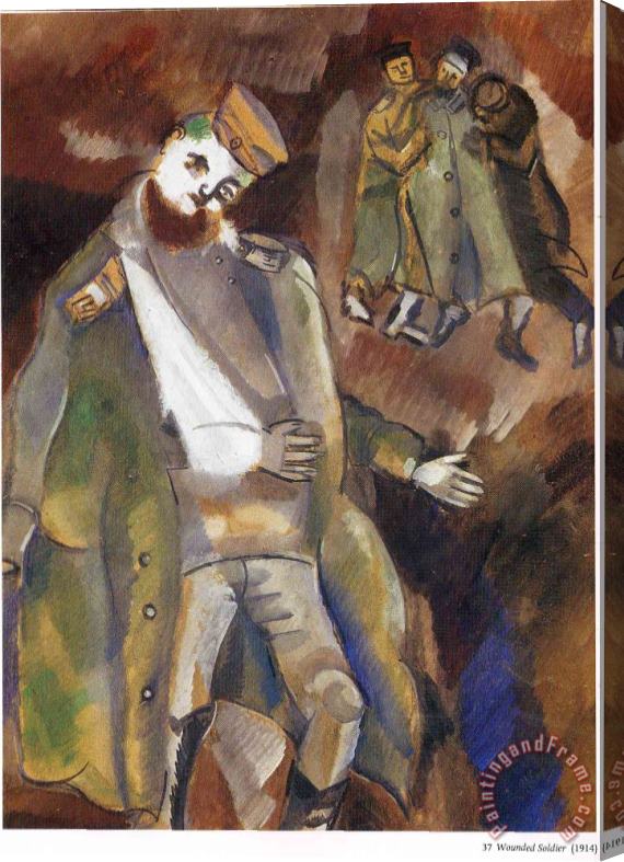 Marc Chagall Wounded Soldier 1914 1 Stretched Canvas Painting / Canvas Art