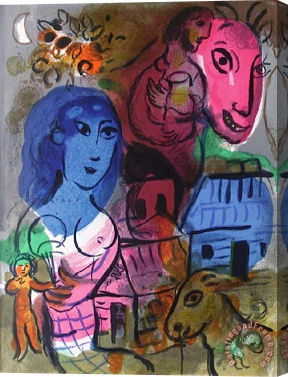 Marc Chagall Xxeme Siecle Hommage a Marc Chagall Stretched Canvas Print / Canvas Art