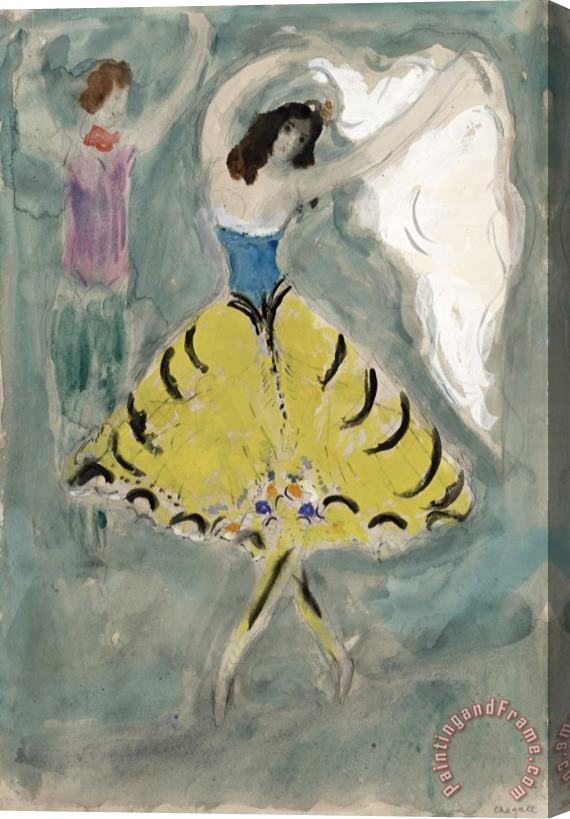 Marc Chagall Zemphira, Costume Design for Aleko (scene Iv). (1942) Stretched Canvas Painting / Canvas Art