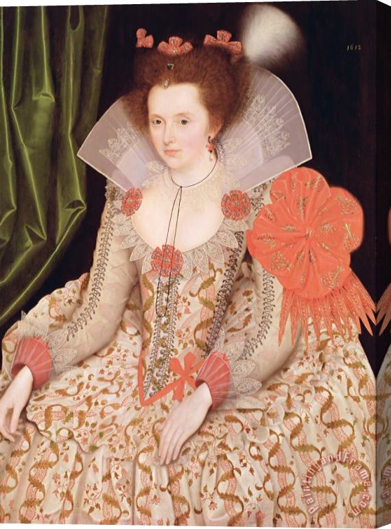 Marcus Gheeraerts Princess Elizabeth the daughter of King James I Stretched Canvas Print / Canvas Art