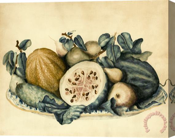 Margaretta Angelica Peale Melons And Pears Stretched Canvas Print / Canvas Art