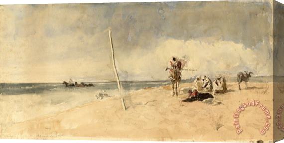 Mariano Jose Maria Bernardo Fortuny Y Carbo African Beach Stretched Canvas Painting / Canvas Art