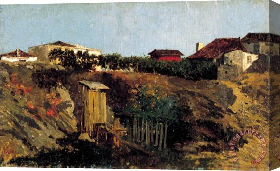 Mariano Jose Maria Bernardo Fortuny Y Carbo Portici Landscape Stretched Canvas Painting / Canvas Art