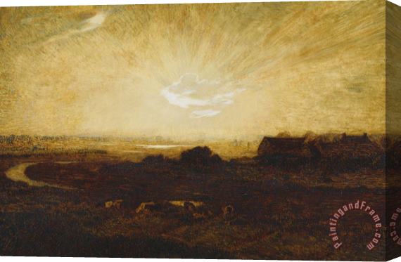 Marie Auguste Emile Rene Menard Landscape At Sunset Stretched Canvas Print / Canvas Art