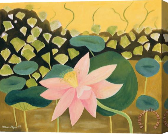 Marie Hugo Lotus Flower Stretched Canvas Print / Canvas Art