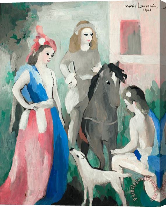 Marie Laurencin Le Chevalier Stretched Canvas Painting / Canvas Art