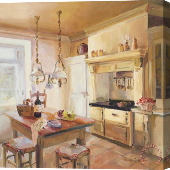 Marilyn Hageman French Kitchen II Stretched Canvas Print / Canvas Art