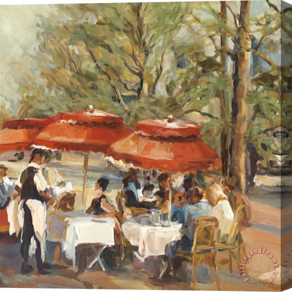 Marilyn Hageman Lunch on The Champs Elysees Stretched Canvas Painting / Canvas Art