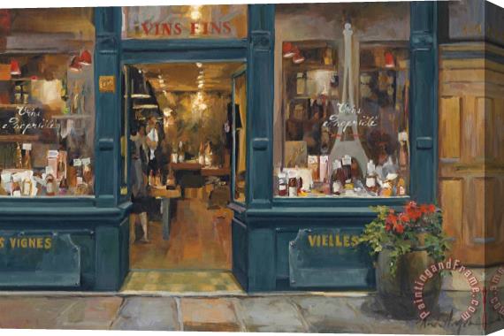 Marilyn Hageman Parisian Wine Shop Stretched Canvas Painting / Canvas Art