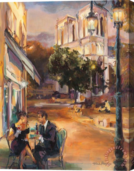 Marilyn Hageman Twilight Time in Paris Stretched Canvas Painting / Canvas Art