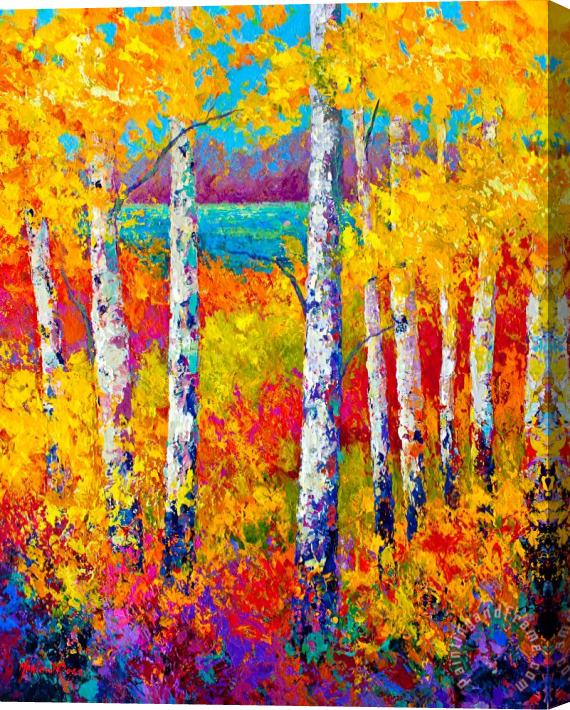 Marion Rose Autumn Patchwork Stretched Canvas Painting / Canvas Art
