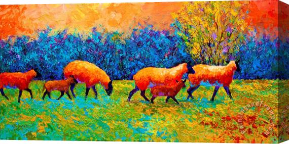 Marion Rose Blackberries and Sheep II Stretched Canvas Painting / Canvas Art