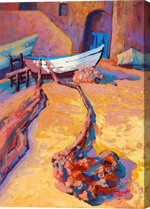 Marion Rose Drying The Nets Stretched Canvas Painting / Canvas Art