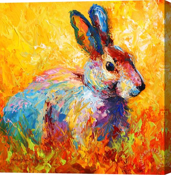 Marion Rose Forest Bunny Stretched Canvas Painting / Canvas Art