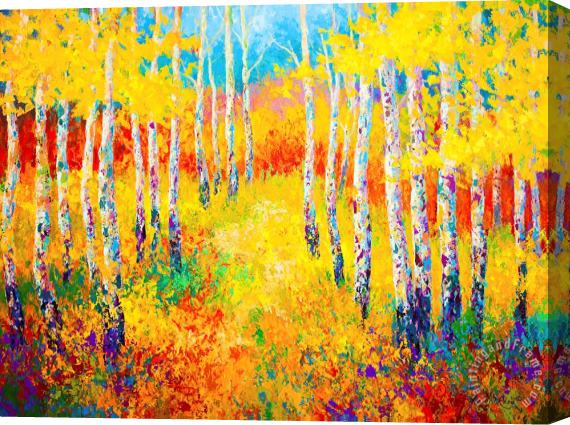 Marion Rose Golden Path Stretched Canvas Print / Canvas Art