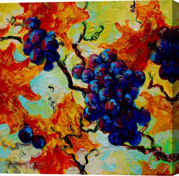 Marion Rose Grapes Mini Stretched Canvas Painting / Canvas Art