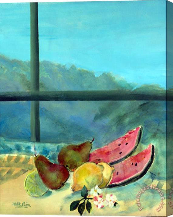 Marisa Leon Still Life With Watermelon Stretched Canvas Painting / Canvas Art