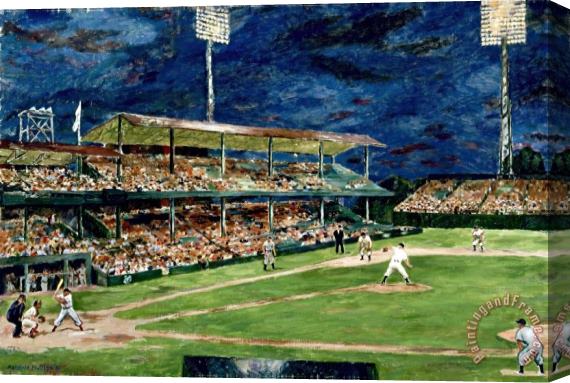 Marjorie Phillips Night Baseball Stretched Canvas Print / Canvas Art