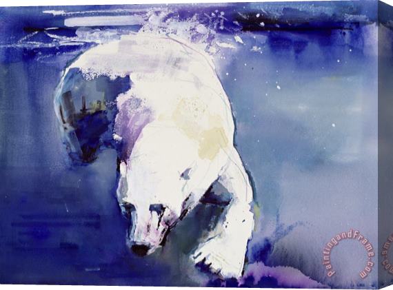 Mark Adlington Underwater Bear Stretched Canvas Painting / Canvas Art