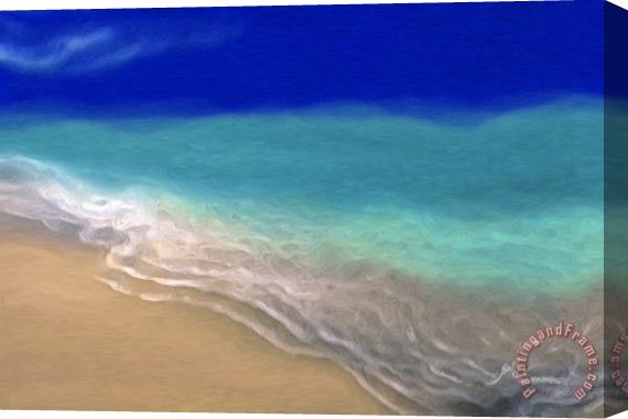Mark Lawrence Beach Scene 7. Abstract Ocean Art Stretched Canvas Painting / Canvas Art