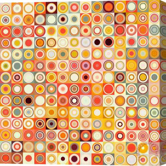 Mark Lawrence Circles And Squares 26. Modern Abstract Fine Art Stretched Canvas Painting / Canvas Art