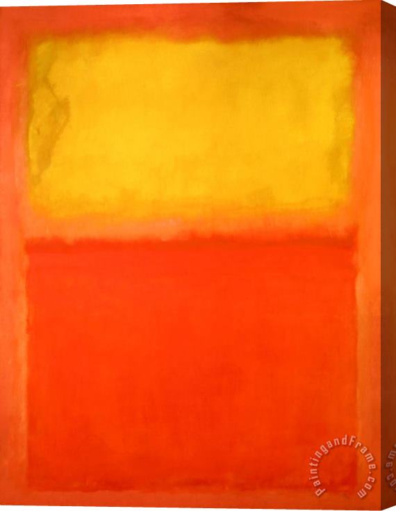 Mark Rothko Orange And Yellow Stretched Canvas Painting / Canvas Art