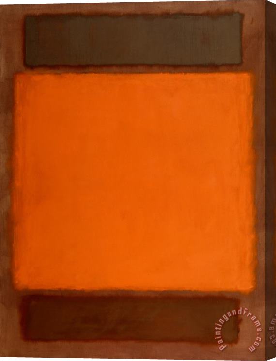 Mark Rothko Orange, Brown Stretched Canvas Painting / Canvas Art