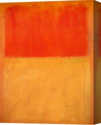 Phryne (4th Century B.c.) Canvas Prints - Twentieth Century Art Masterpieces Mark Rothko Orange And Tan by Mark Rothko