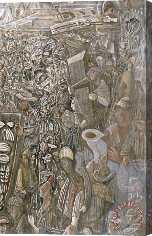 Mark Tobey Market Scene Stretched Canvas Painting / Canvas Art