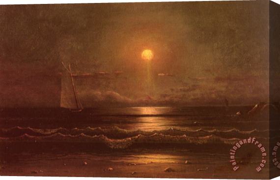 Martin Johnson Heade Sailing by Moonlight Stretched Canvas Painting / Canvas Art