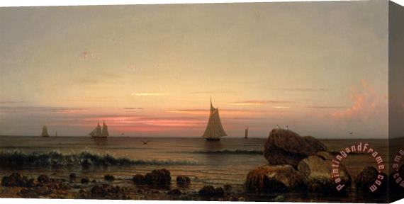 Martin Johnson Heade Sailing Off The Coast Stretched Canvas Painting / Canvas Art