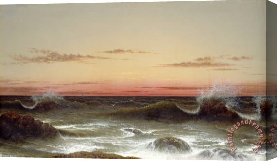 Martin Johnson Heade Seascape: Sunset Stretched Canvas Painting / Canvas Art
