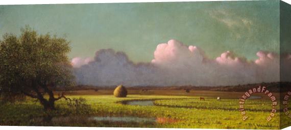 Martin Johnson Heade Sunlight And Shadow The Newbury Marshes Stretched Canvas Print / Canvas Art